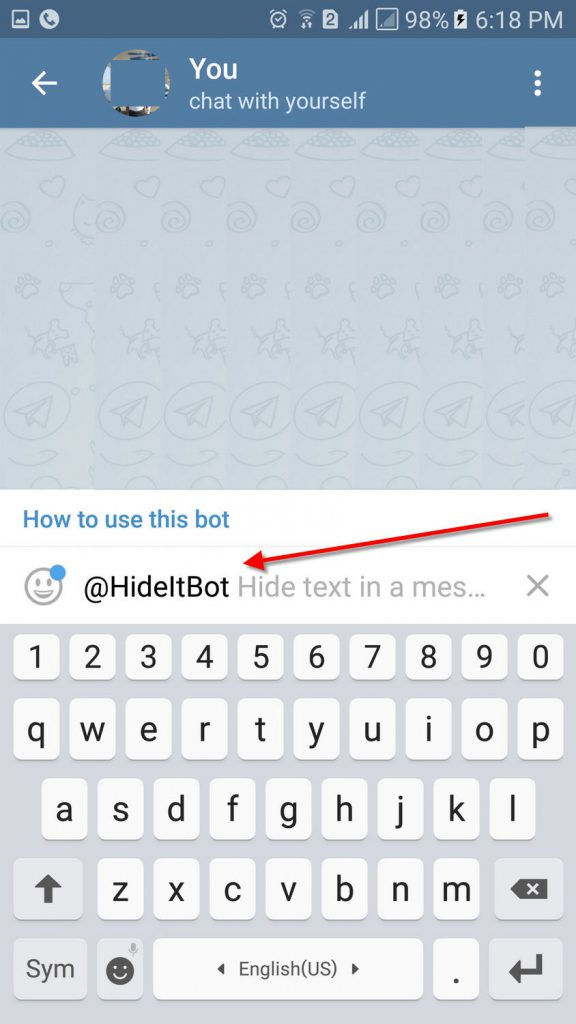 آموزش مخفی کردن متن پیام در تلگرام