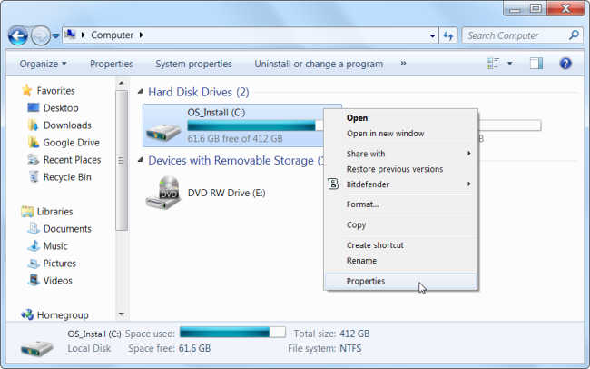 آموزش افزایش فضای هارد دیسک در ویندوز